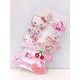 10pcs/set Pink Hell0 K1tty HairClips