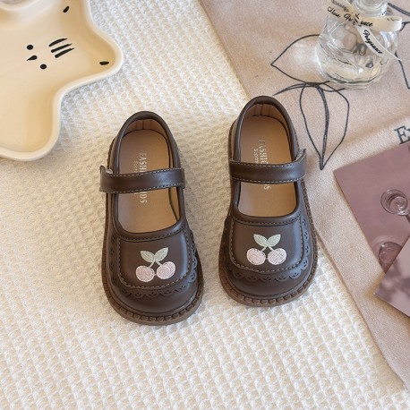 Brown Cherry Flat Shoes