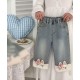 Cute Hell0 K1tty Denim Pants