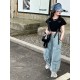 Korean Wide Cargo Denim Pants (pants only)
