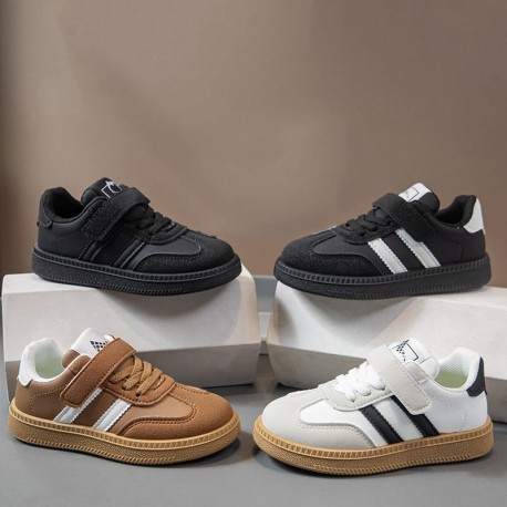 Black White Two Stripe Shoes