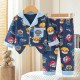 Dark Blue P@w Patr0l Organic Button Pyjamas