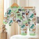 Green Dinosaurs Organic Button Pyjamas