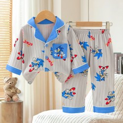 Grey S0nic Organic Button Pyjamas