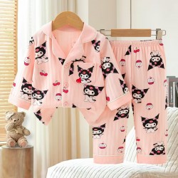 Peach Kur0mi Organic Button Pyjamas