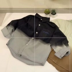 Black Grey Long Sleeve Shirt