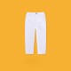 White Basic Straight Pants