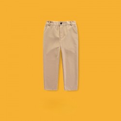 Khaki Basic Straight Pants