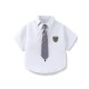 2in1 White Lil Stripe Shirt + Tie
