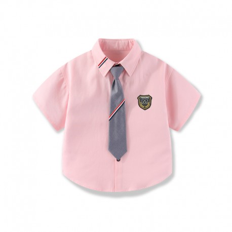 2in1 Pink Lil Stripe Shirt + Tie