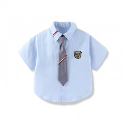 2in1 Blue Lil Stripe Shirt + Tie