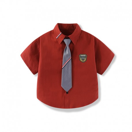 2in1 Bricks Lil Stripe Shirt + Tie