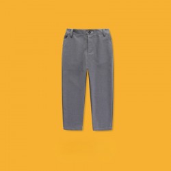 Grey Basic Straight Pants