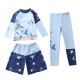 3in1 Blue Navy Shark Top Short Pants Swimsuits