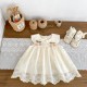 Cream Embroidery Lace Cherry Dress