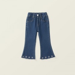 Flowers Denim Pants
