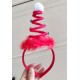 Red Spiral Xmas Tree Headband