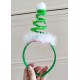 Green Spiral Xmas Tree Headband