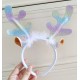 White Rainbow Glittery Antlers Fur Headband