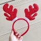 Red White Antlers Headband