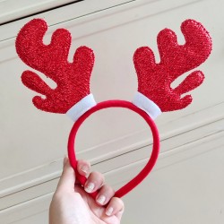 Red White Antlers Headband