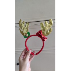 Gold Antlers Ribbon Headband