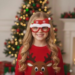 Red Santa Eyeglasses