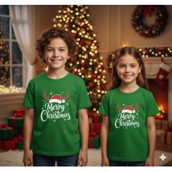 Green Xmas Santa Hat T-Shirt