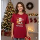 Red Xmas Deer Santa T-Shirt