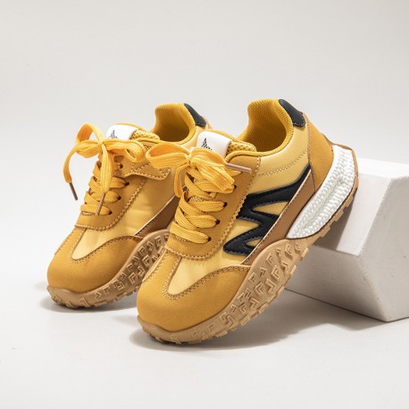 Yellow Beige ZigZag Shoes