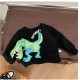 3D Black T-Rex Top