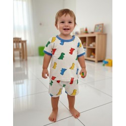 Dino Ribbed Short Set