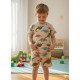Cream Dino Cotton Short Set