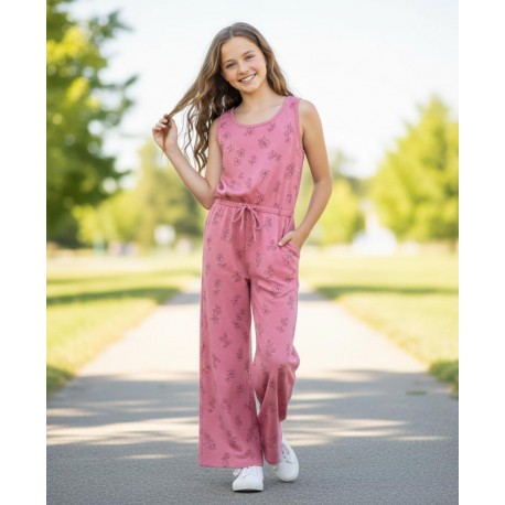 WonderNati0n Pink Floral Jumpsuits