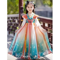 Turquoise Red Butterfly Hanfu CNY Dress