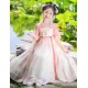 Soft Pink Floral Hanfu CNY Dress