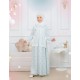 Sage Soft Floral White Lace Gamis