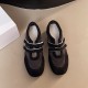 Black Two Strap Shoes