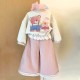Off White Bear Bunny Top Set Pink Lace Pants