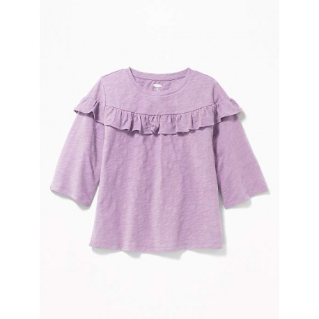 Old N@Vy Purple Ruffles Top