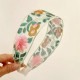 Green Embroidery Headband