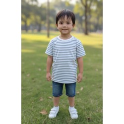 HM Light Blue Stripes T-shirt