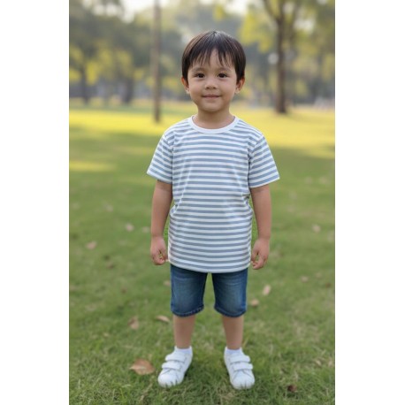 HM Light Blue Stripes T-shirt