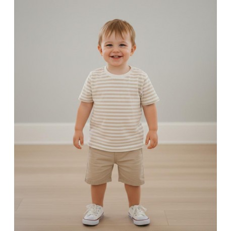 HM Beige Stripes T-shirt