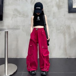 Red Smiley Cargo Pants