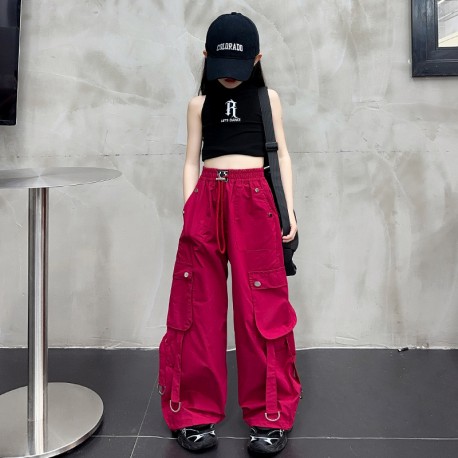 Red Smiley Cargo Pants