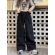 Black Button Cargo Pants
