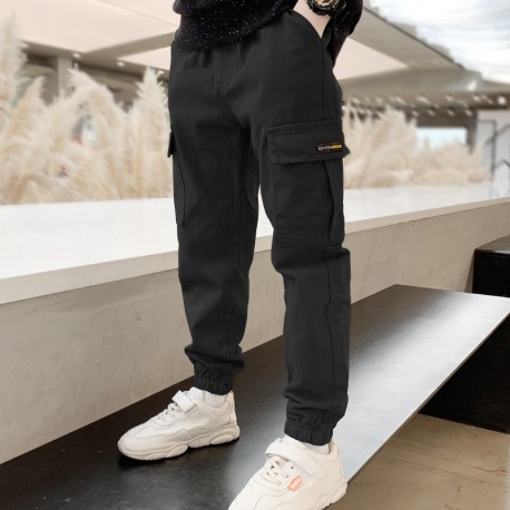 Black Pocket Jogger Pants