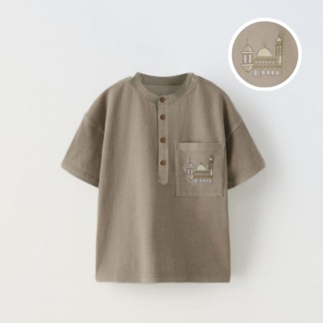 Brown Pocket Comfy Koko Top