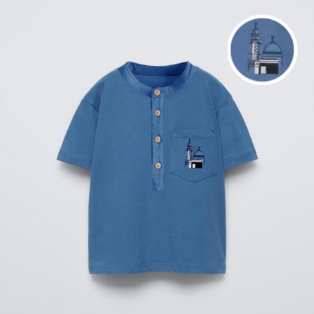 Blue Pocket Comfy Koko Top